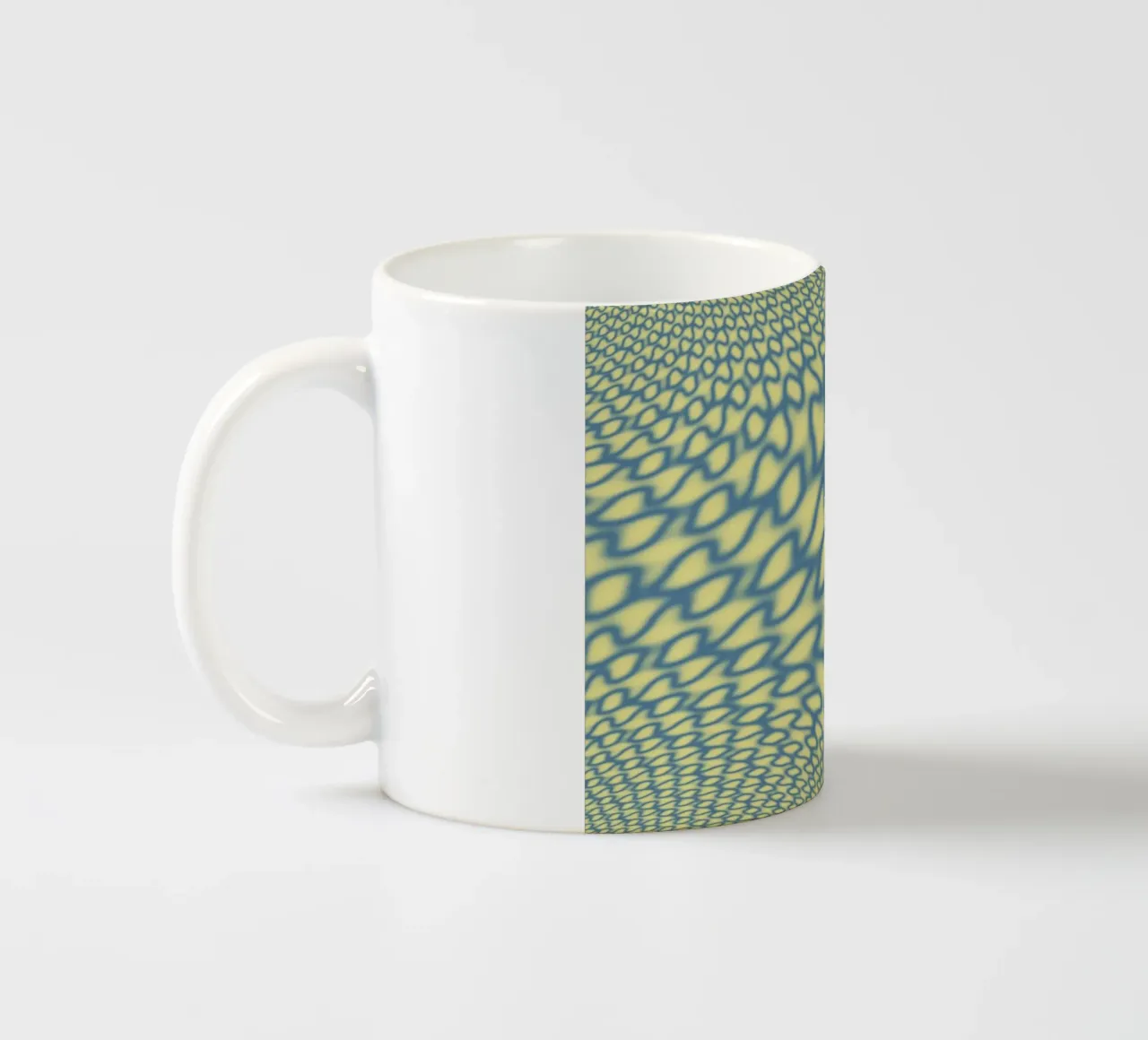 Dynamische cirkels en fractals in blauw keramische mok van Something for you