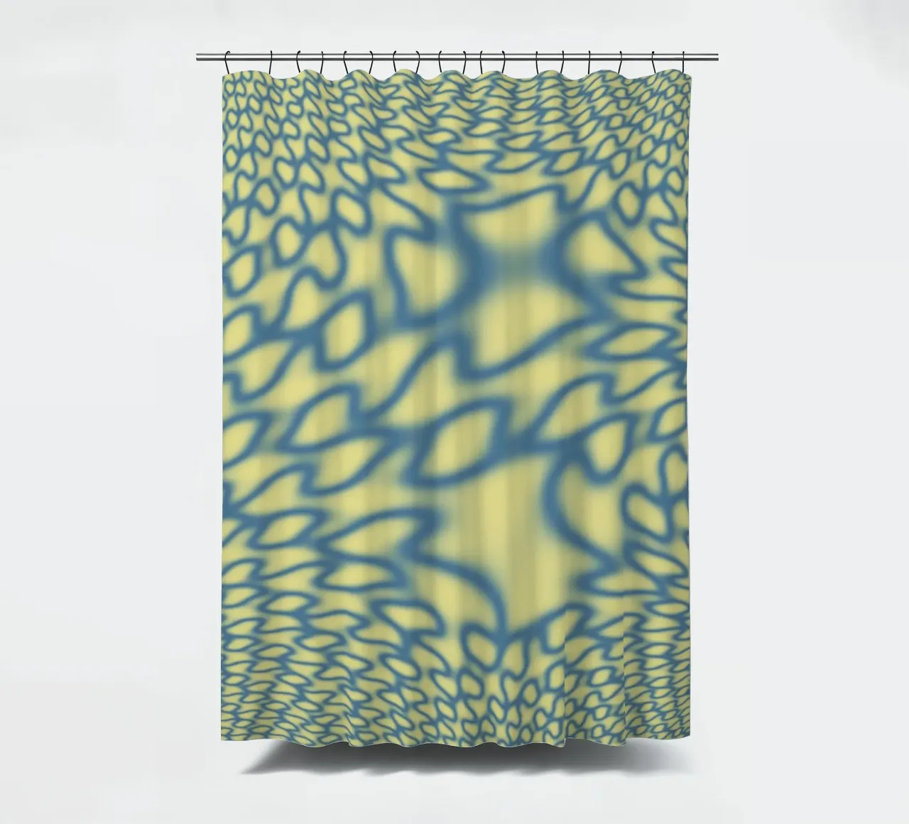 Dynamische cirkels en fractals in blauw douchegordijn van Something for you