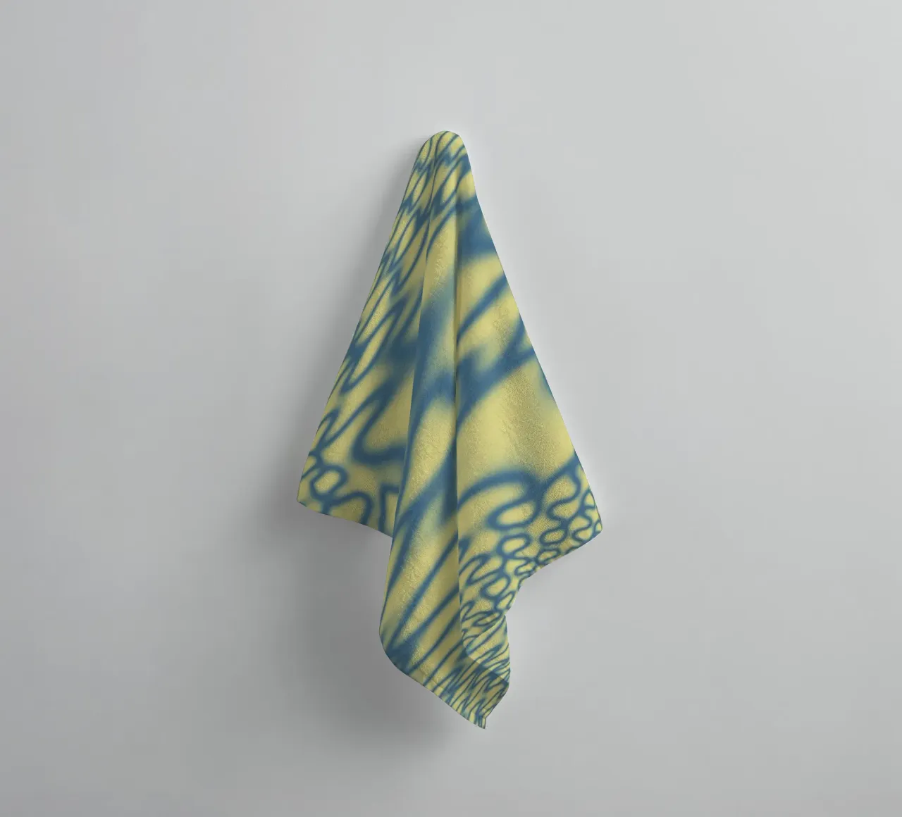 Dynamic circles and fractals in blue towel by Something for you