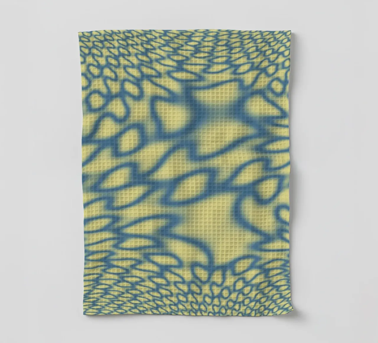 Dynamic circles and fractals in blue tea towel by Something for you