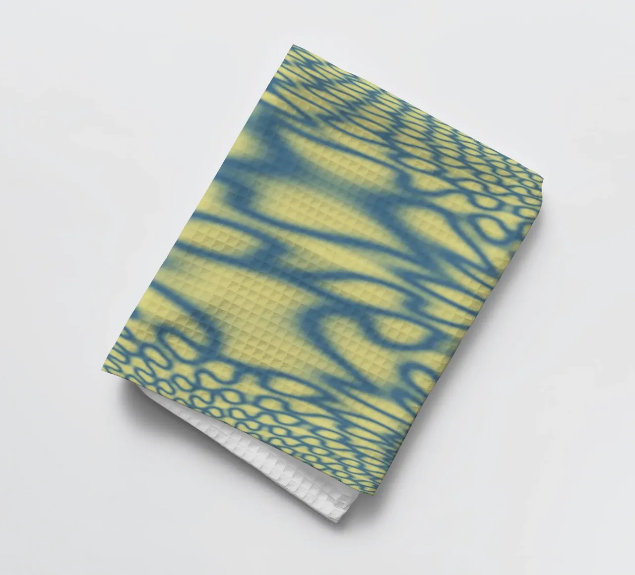 Dynamic circles and fractals in blue tea towel by Something for you