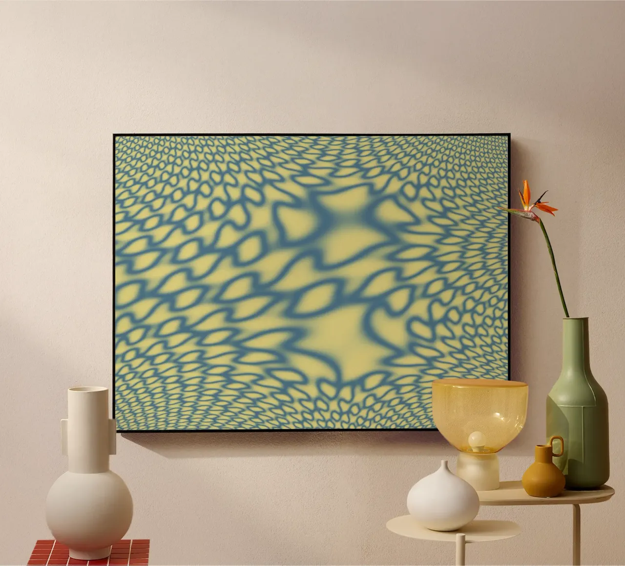 Dynamische cirkels en fractals in blauw acryl van Something for you