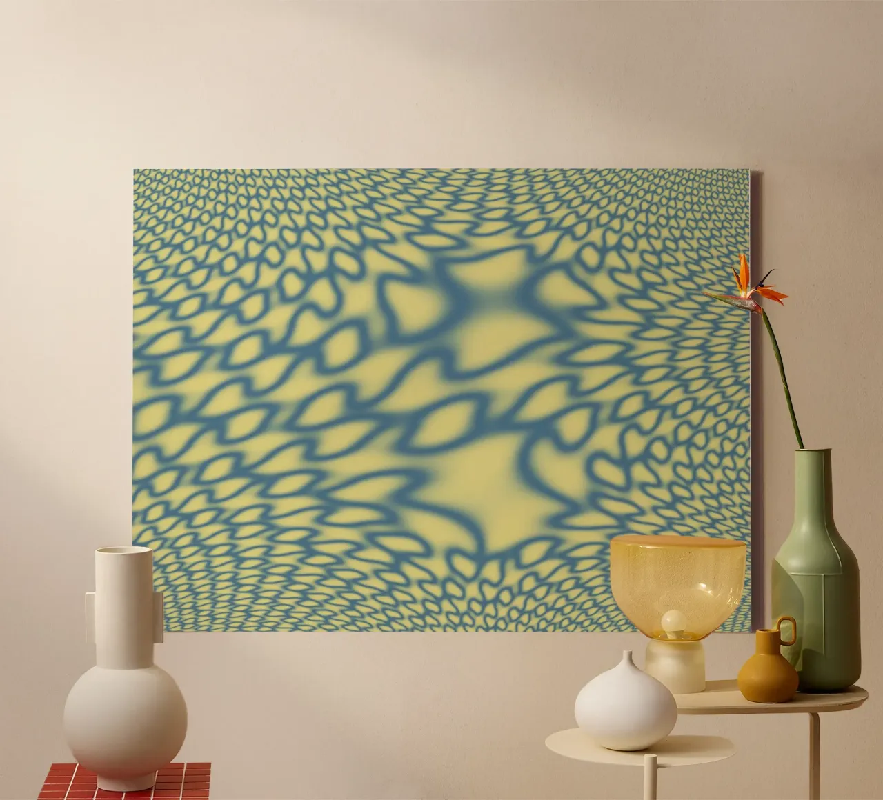 Dynamic circles and fractals in blue canvas by Something for you
