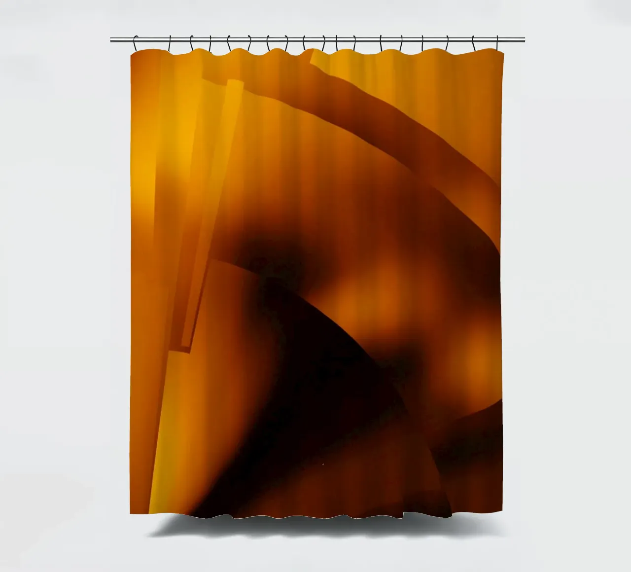 Motifs géométriques abstraits en orange et jaune rideau de douche de Something for you