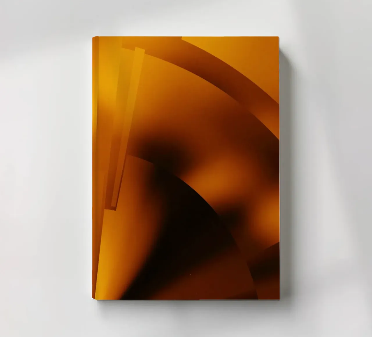 Geometric abstract patterns in orange and yellow notebook by Something for you