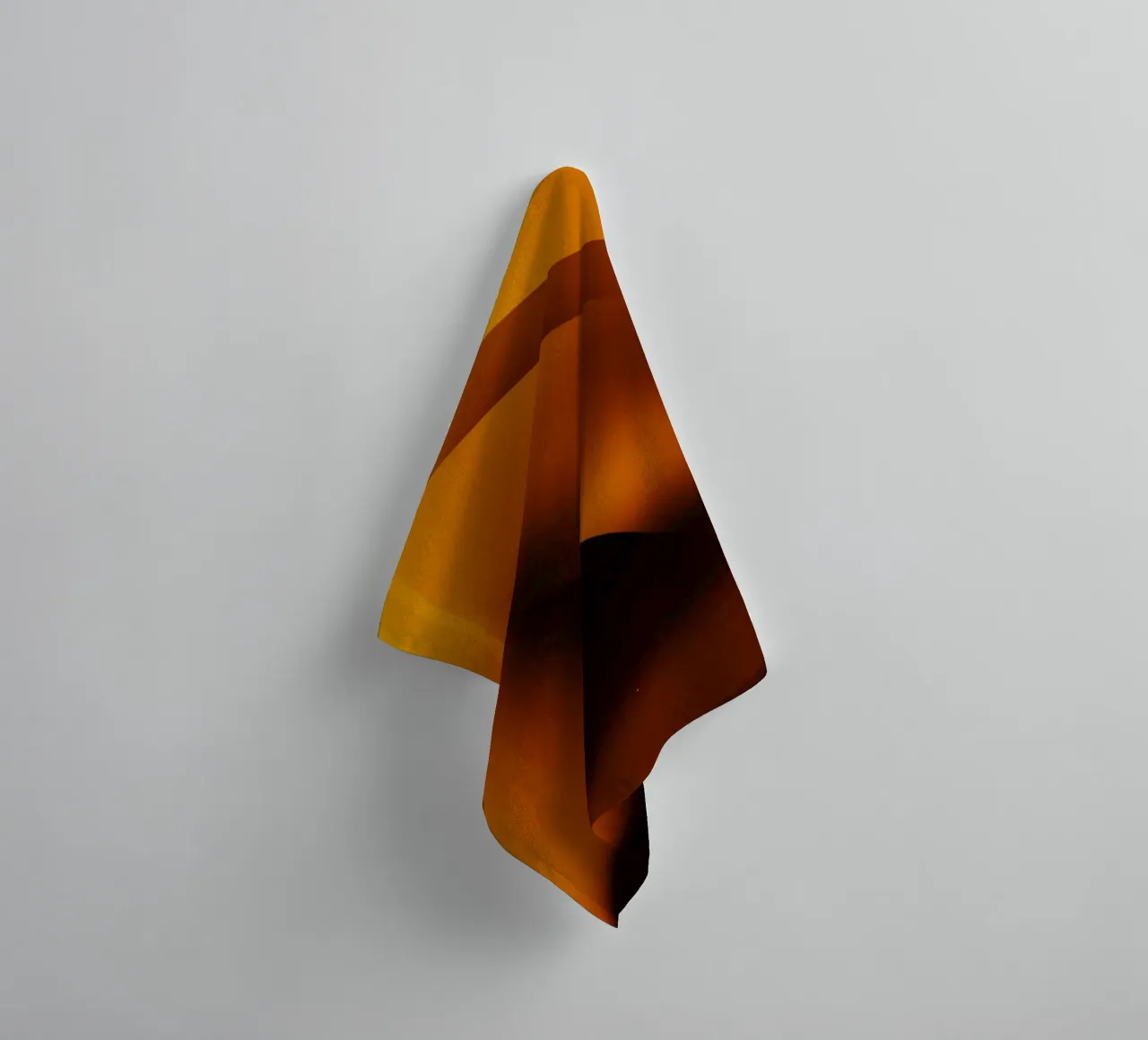 Geometric abstract patterns in orange and yellow towel by Something for you