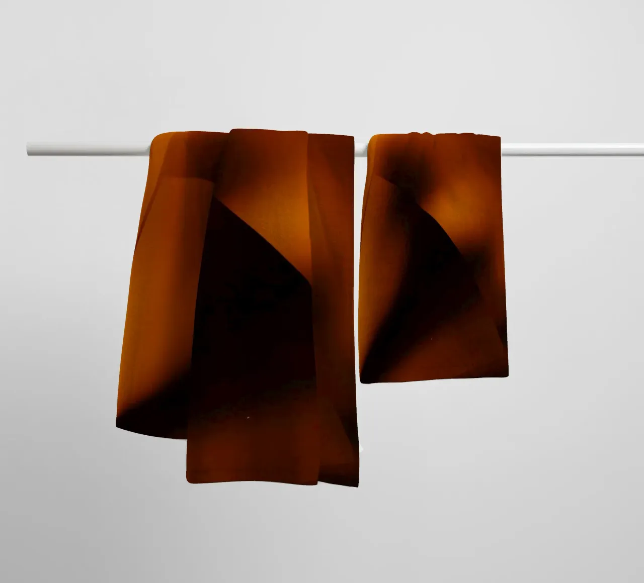 Motivi geometrici astratti in arancione e giallo asciugamano da bagno da Something for you