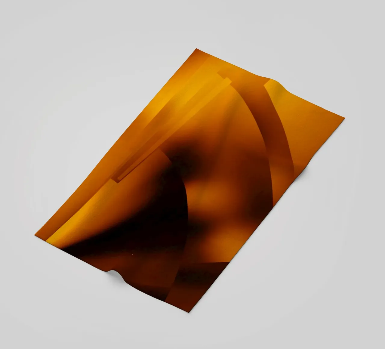 Geometric abstract patterns in orange and yellow beach towel by Something for you