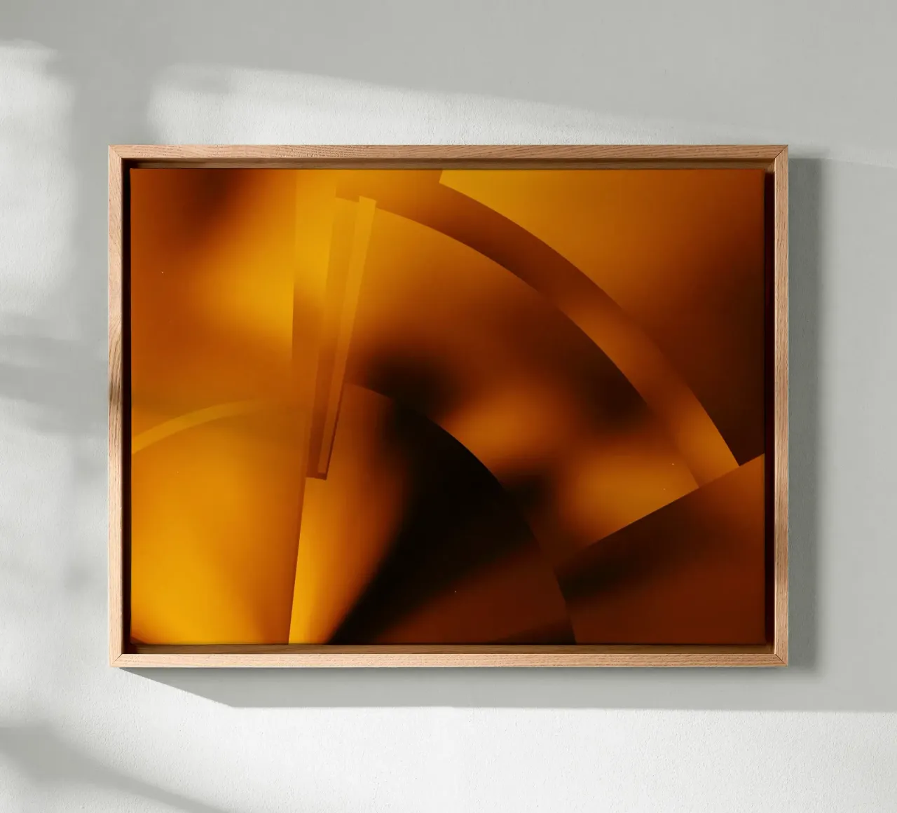 Geometric abstract patterns in orange and yellow canvas by Something for you