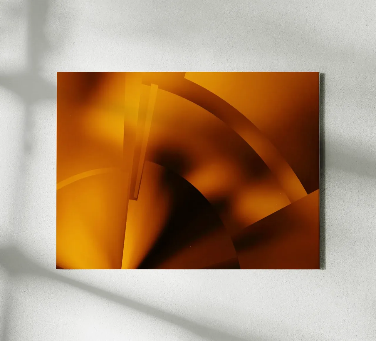 Geometric abstract patterns in orange and yellow canvas by Something for you