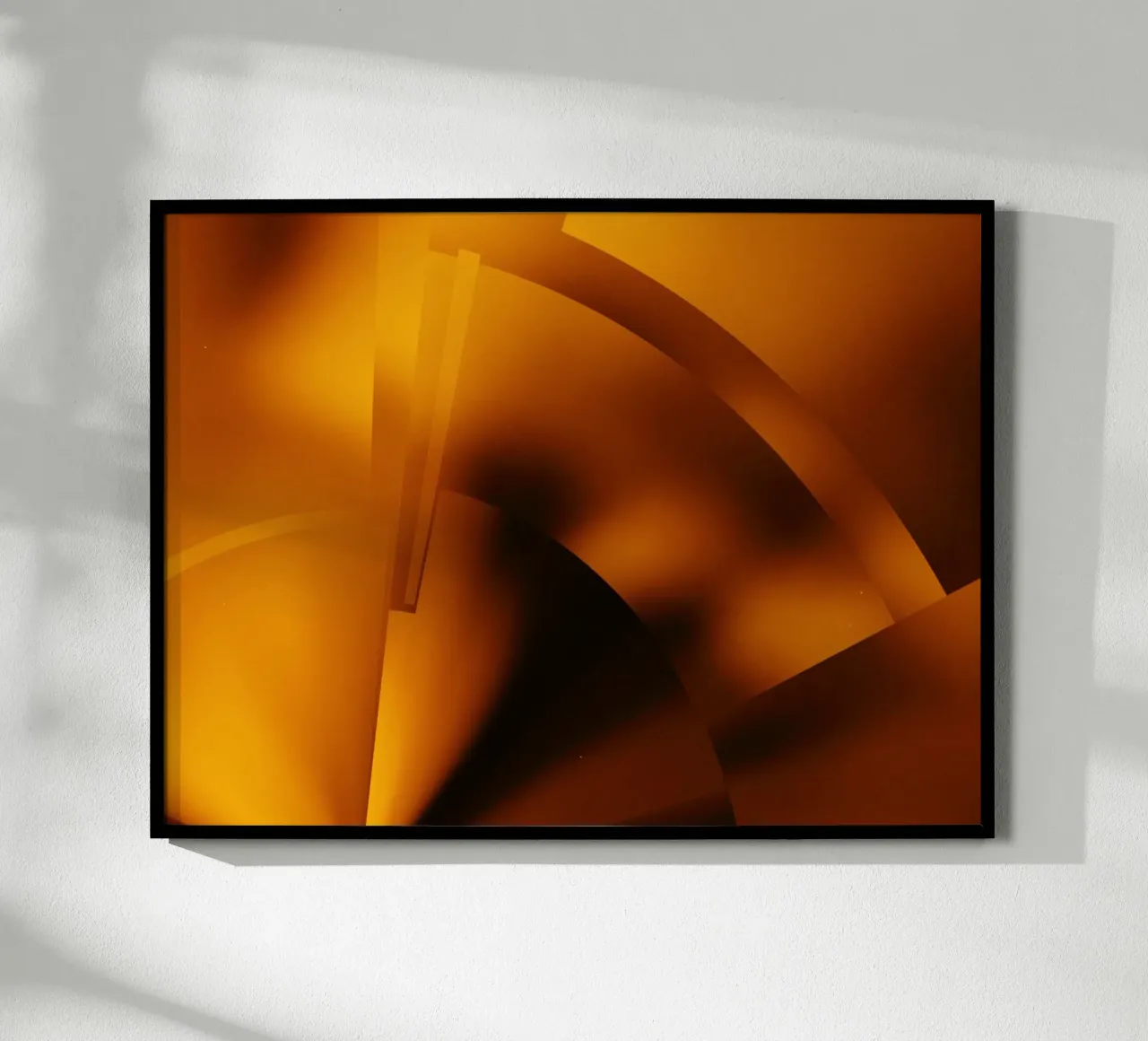 Motivi geometrici astratti in arancione e giallo carta hahnemühle da Something for you