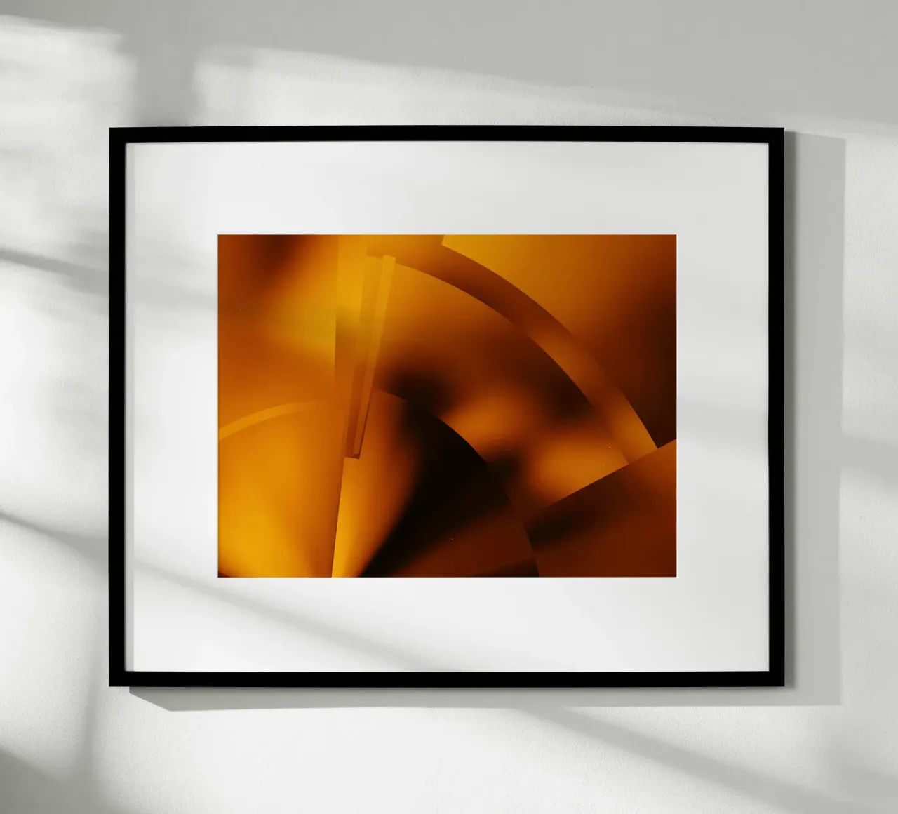 Geometric abstract patterns in orange and yellow hahnemühle by Something for you