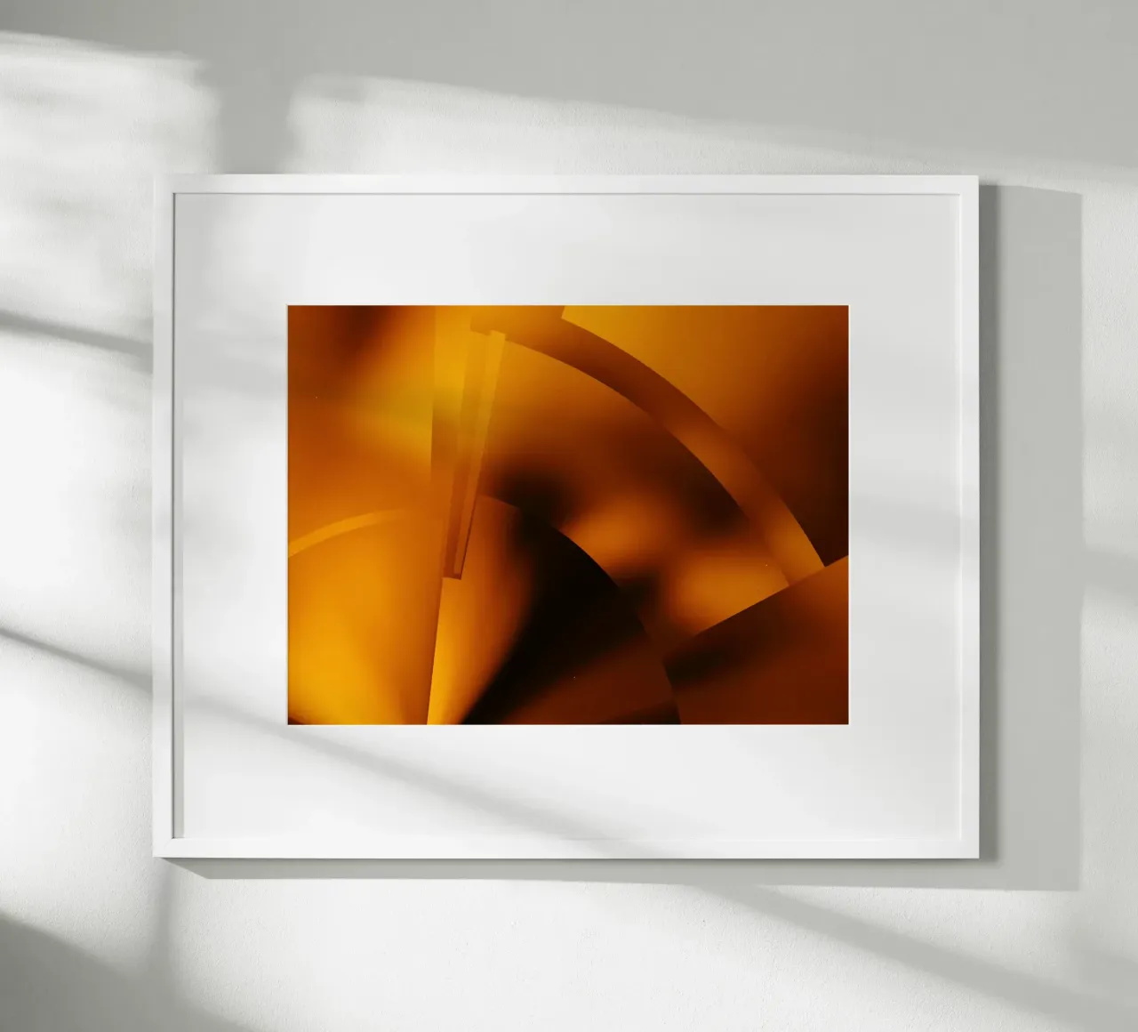 Geometric abstract patterns in orange and yellow hahnemühle by Something for you