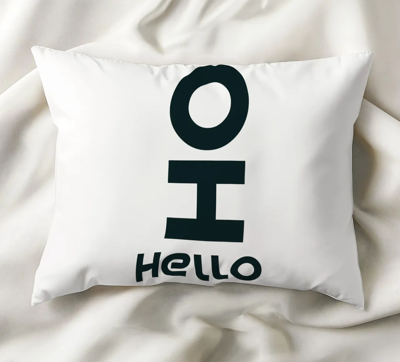 Oh Hello Tipografia semplice ed elegante cuscino da YV TYPOGRAPHY