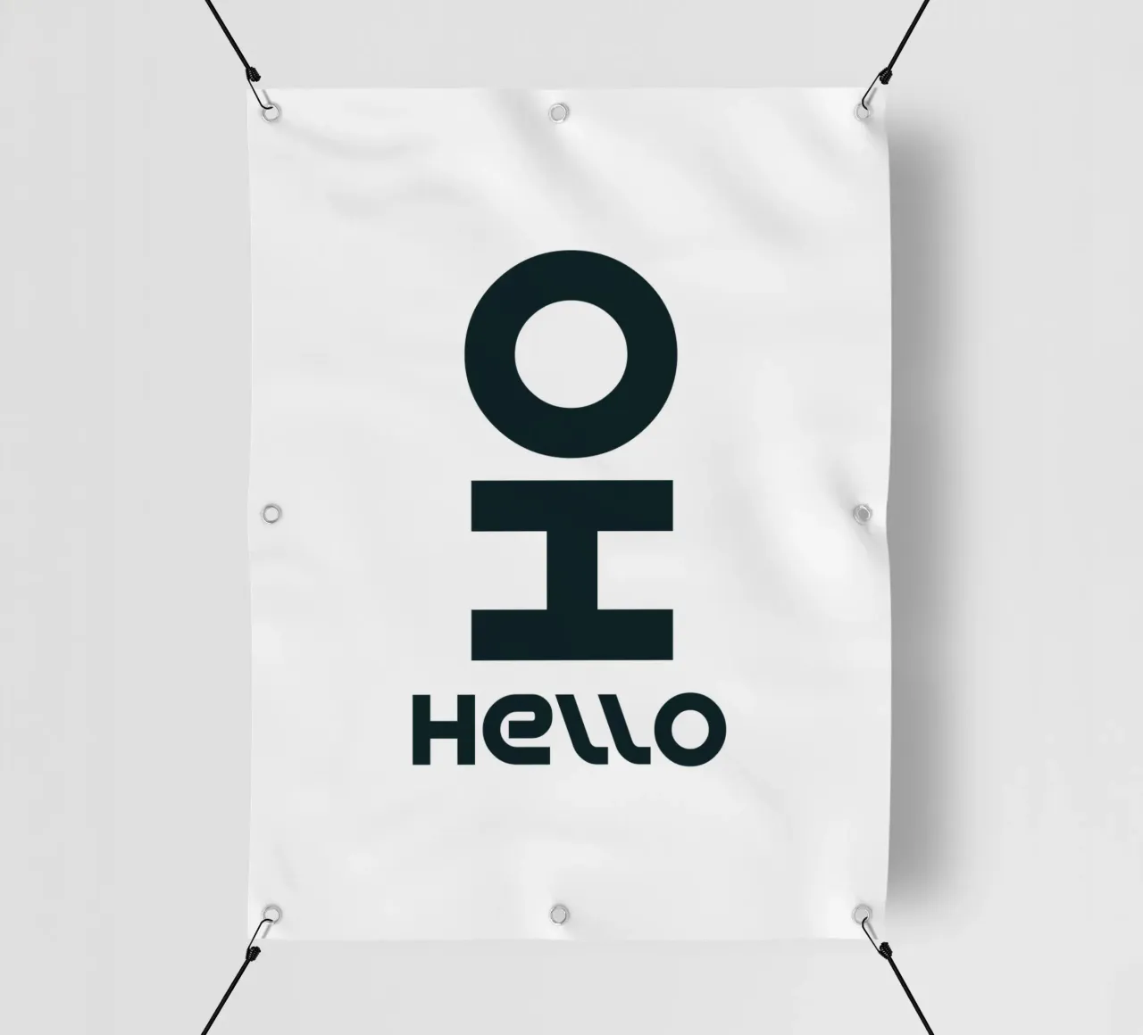 Oh Hello Tipografia semplice ed elegante telo in pvc da YV TYPOGRAPHY