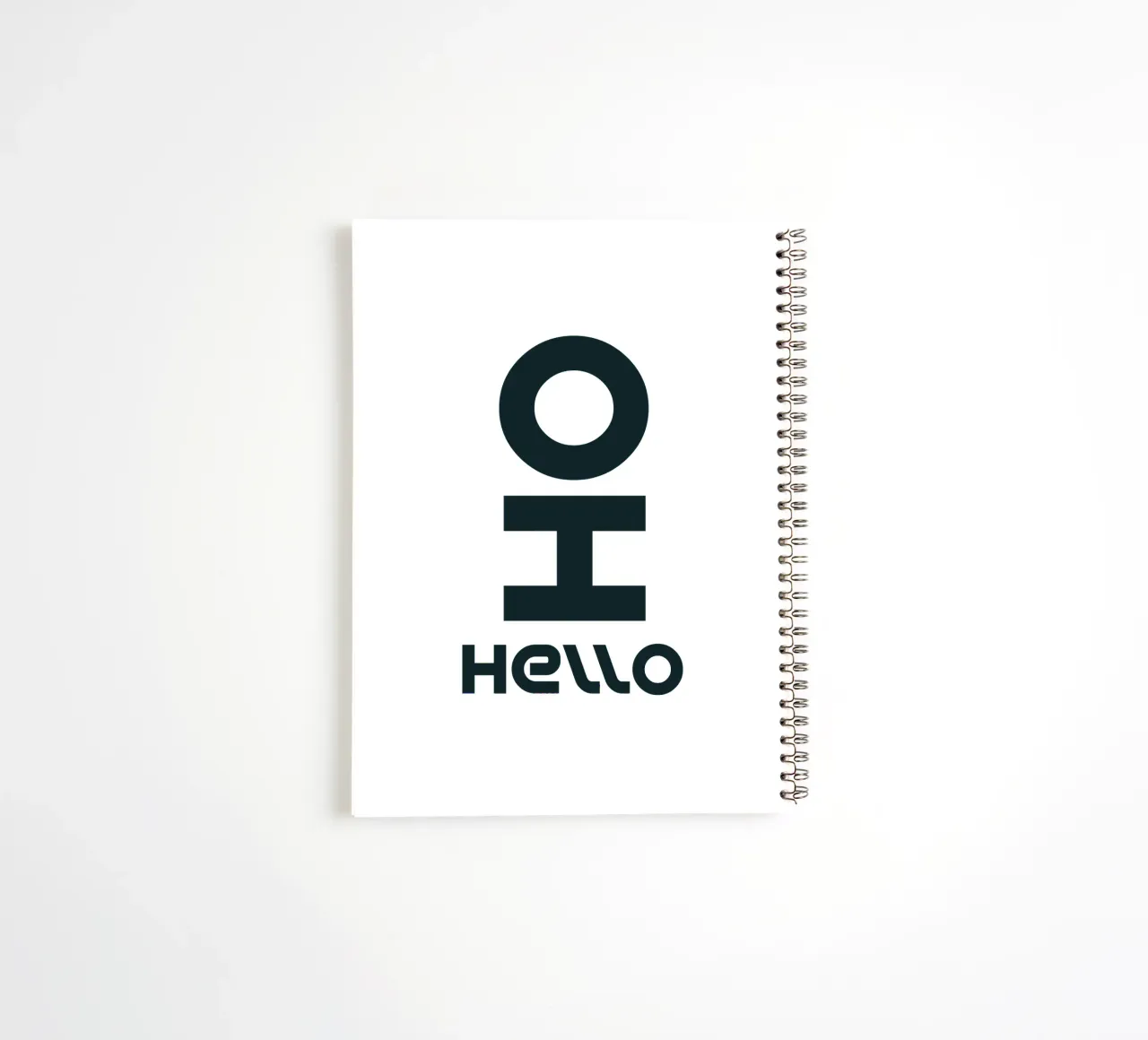 Oh Hello Simple Elegant Typography spiral notebook by YV TYPOGRAPHY
