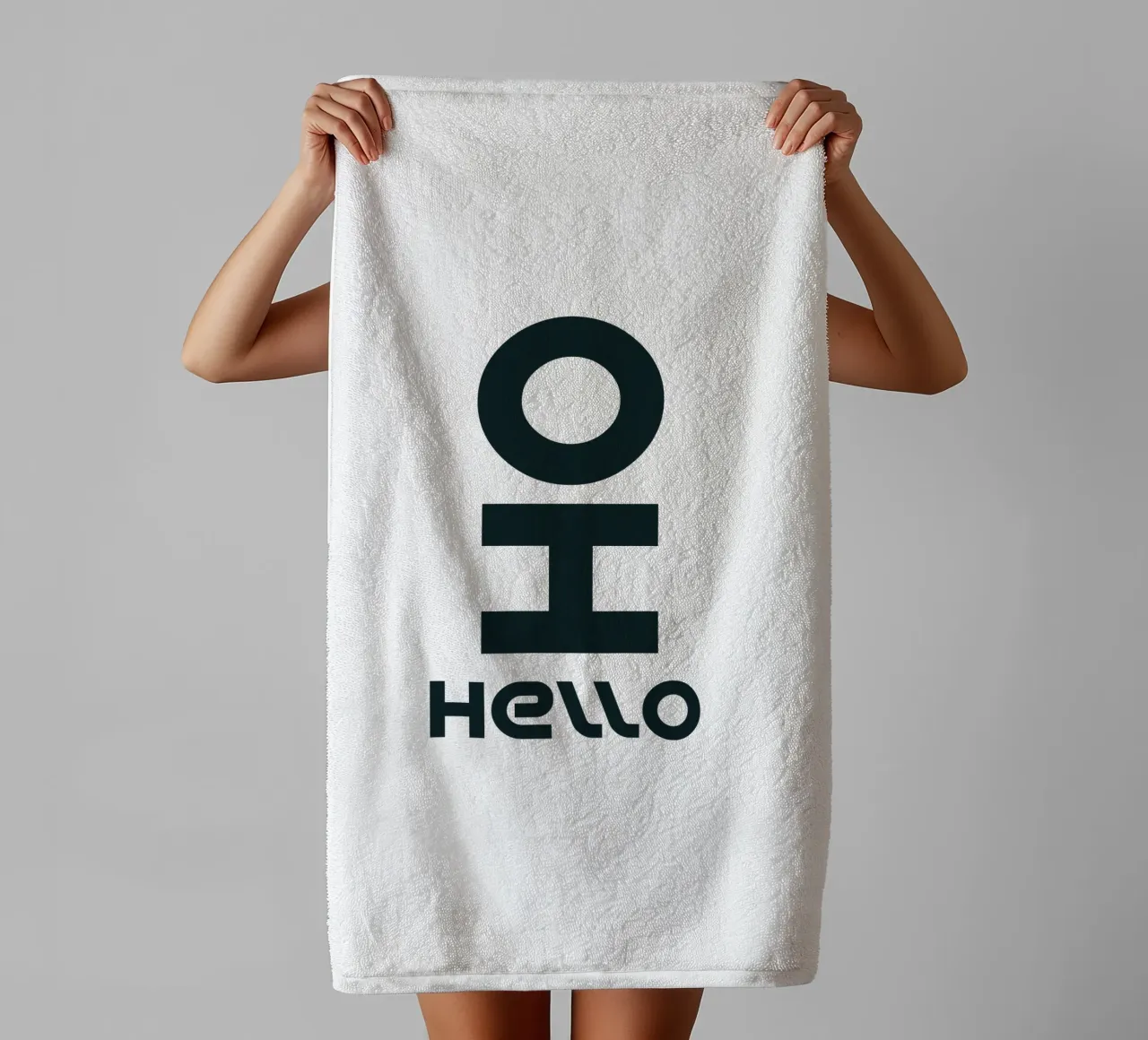 Oh Hello Typographie simple et élégante serviette de bain de YV TYPOGRAPHY