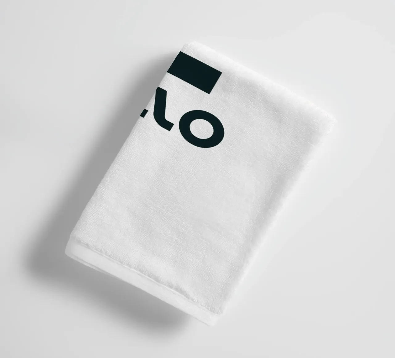 Oh Hello Simple Elegant Typography towel by YV TYPOGRAPHY
