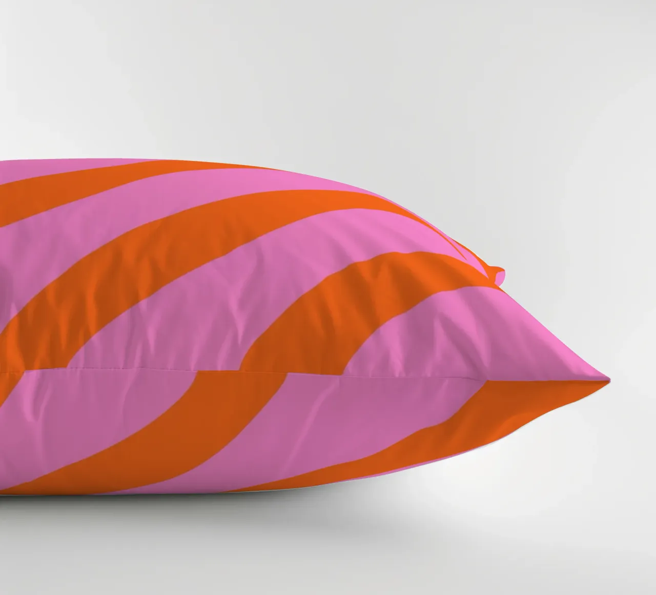 Linee astratte - arancio e rosa cuscino da Wackapacka