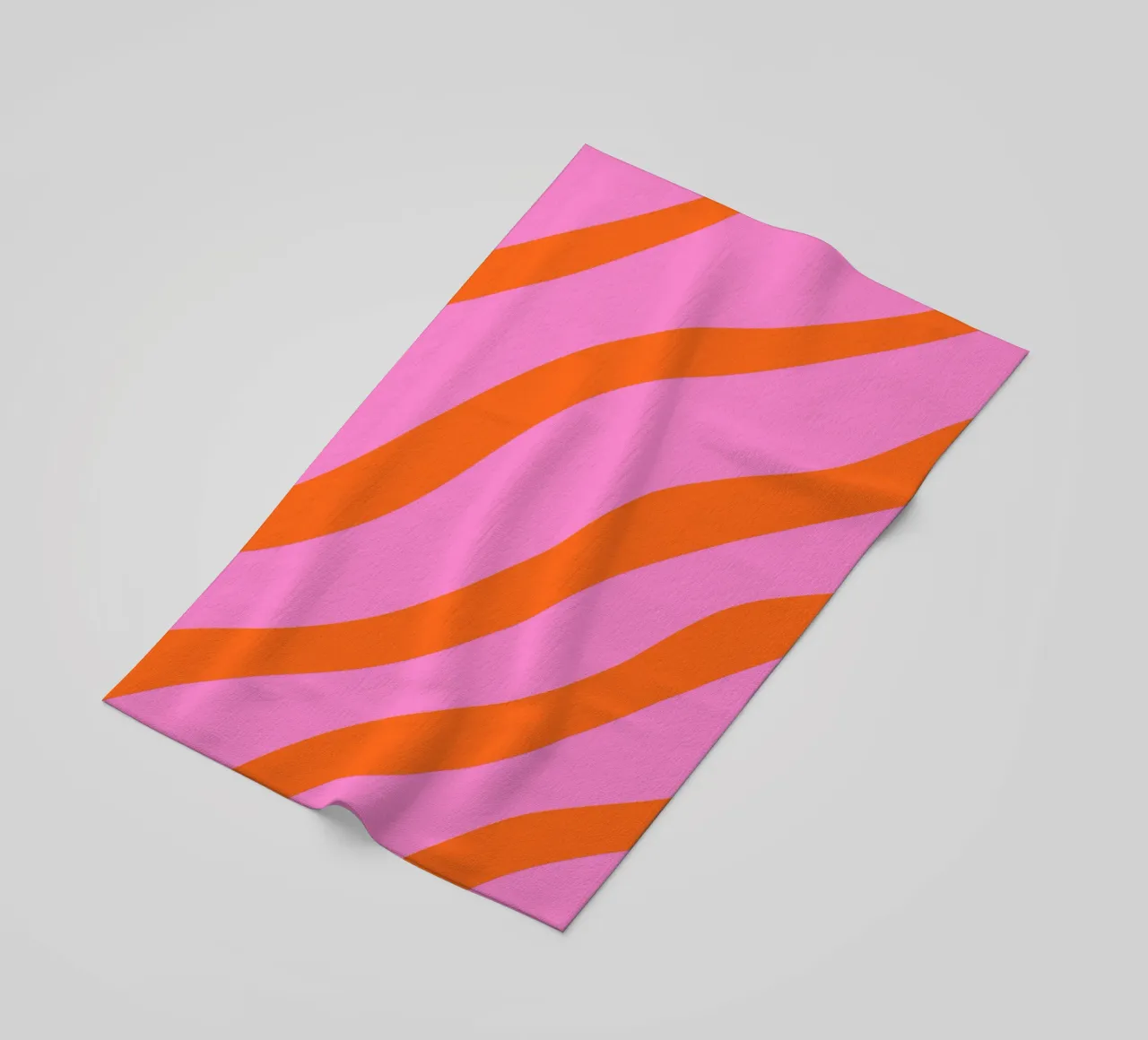 Linee astratte - arancio e rosa telo mare da Wackapacka