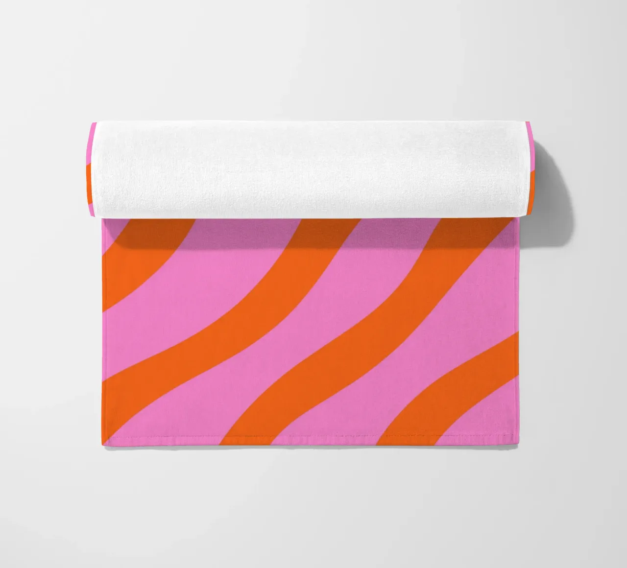 Linee astratte - arancio e rosa telo mare da Wackapacka