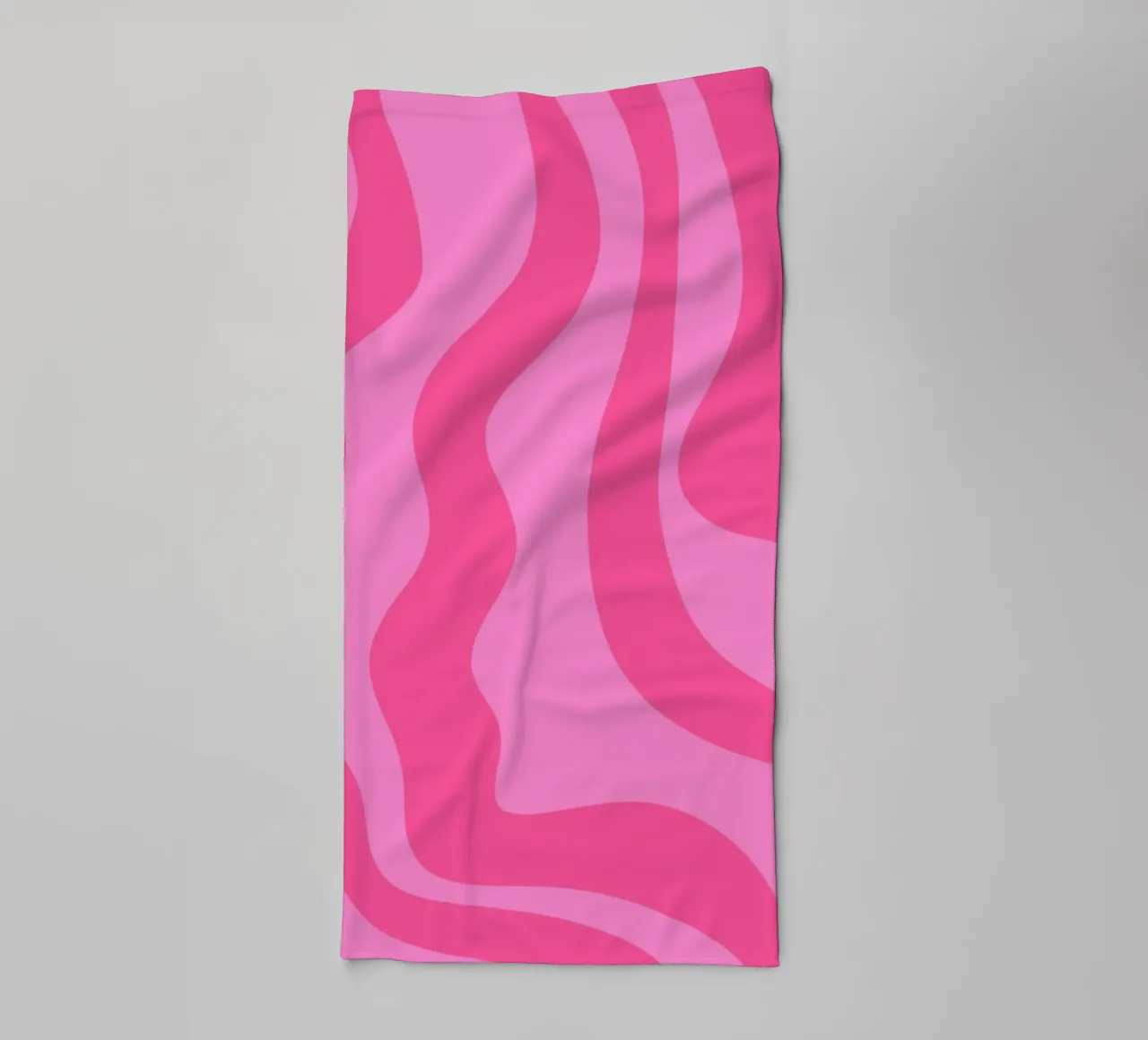 Abstract lines - monochrome pink towel by Wackapacka