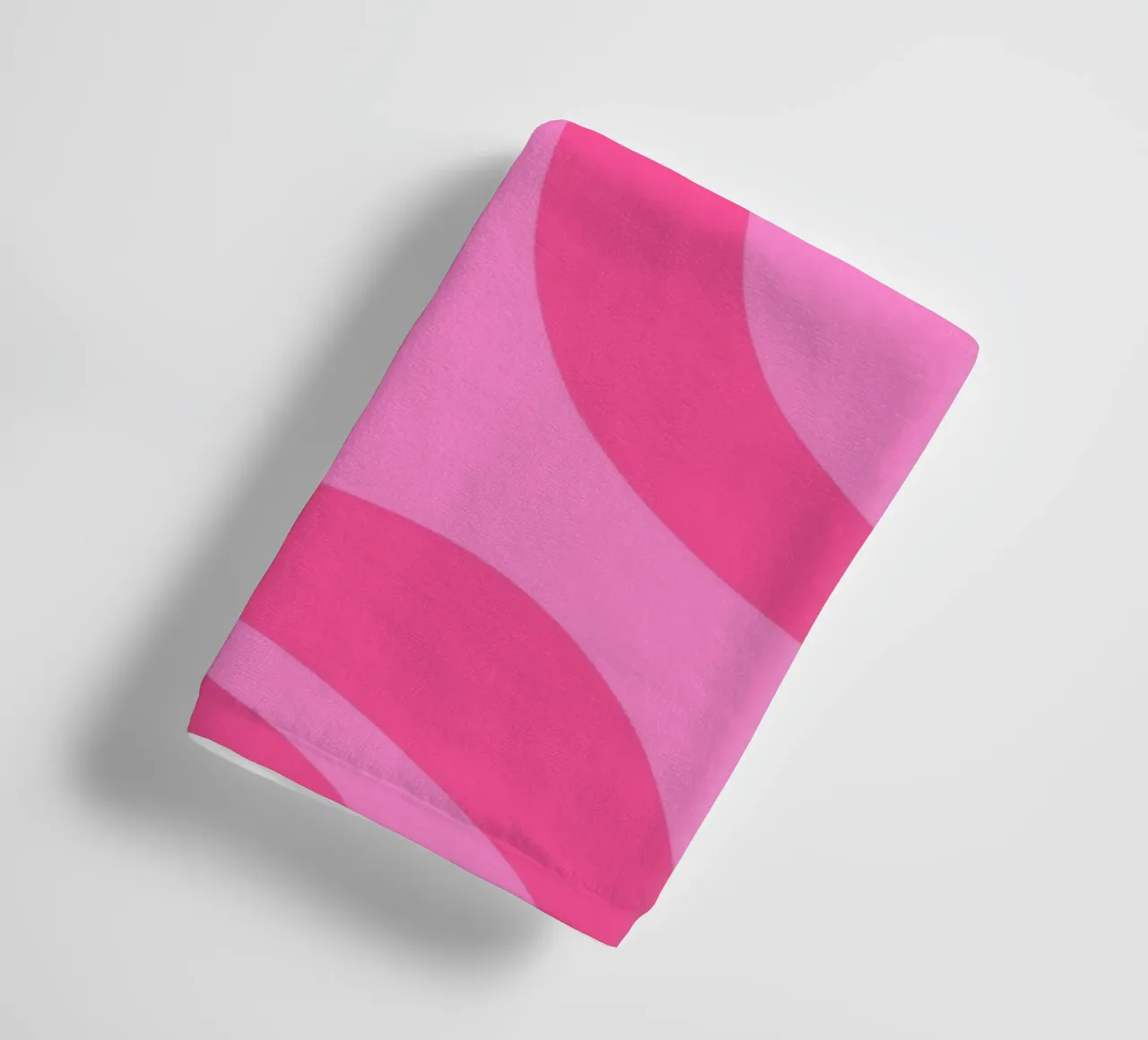 Abstract lines - monochrome pink towel by Wackapacka