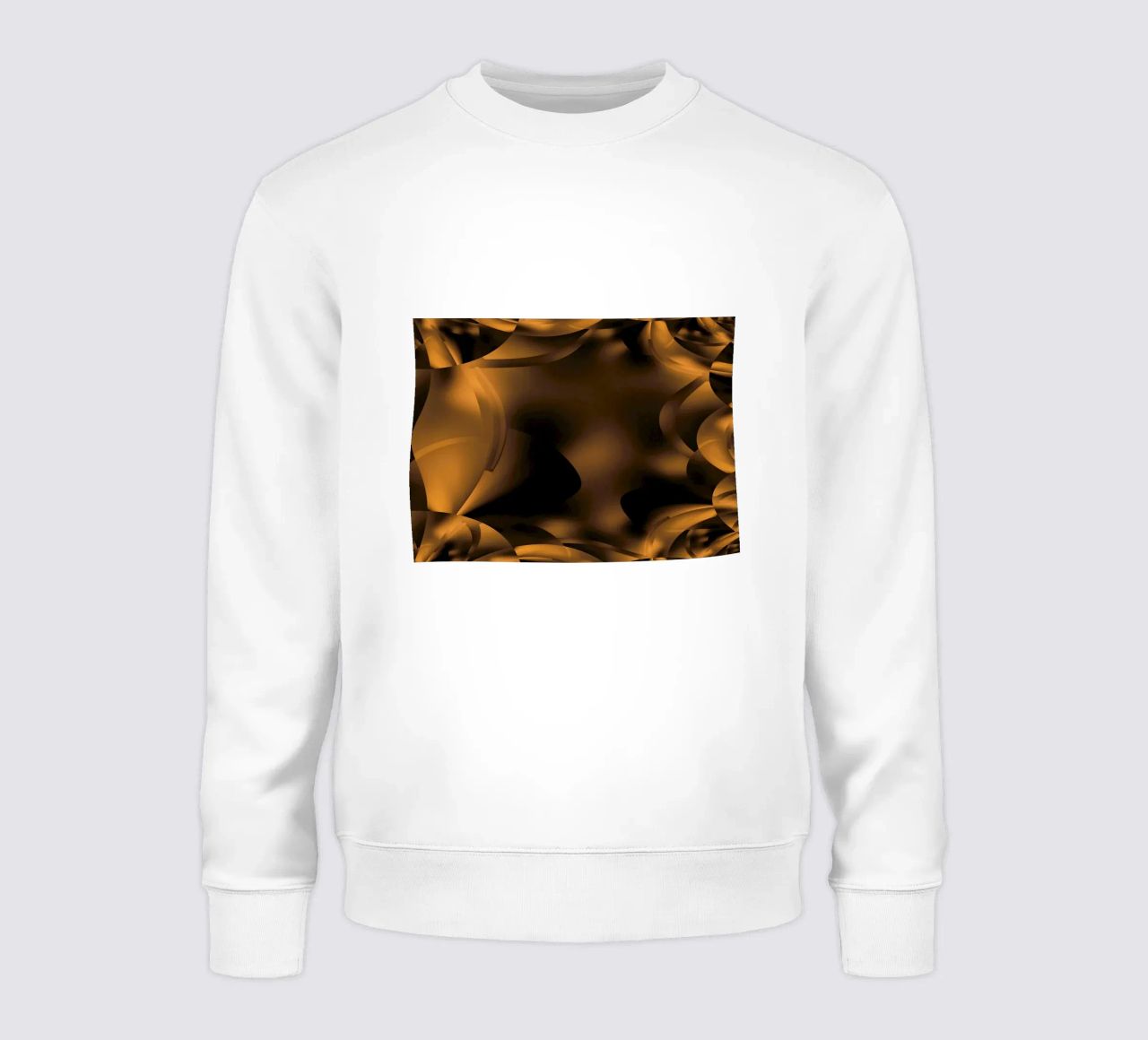 Abstrakte dynamische fraktale Muster in Braun und Schwarz Sweatshirt von Something for you