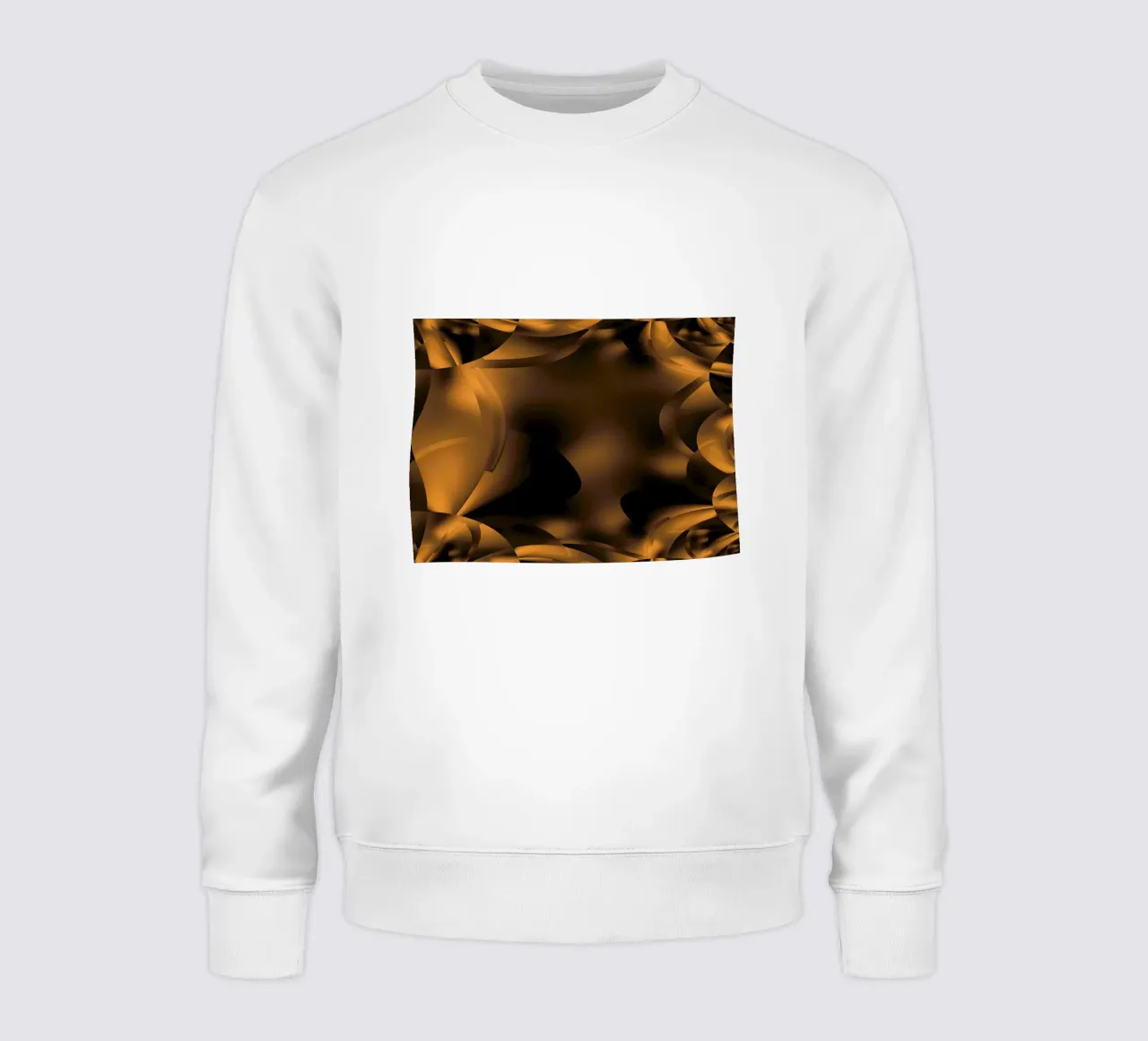 Abstracte dynamische fractale patronen in bruin en zwart sweatshirt van Something for you