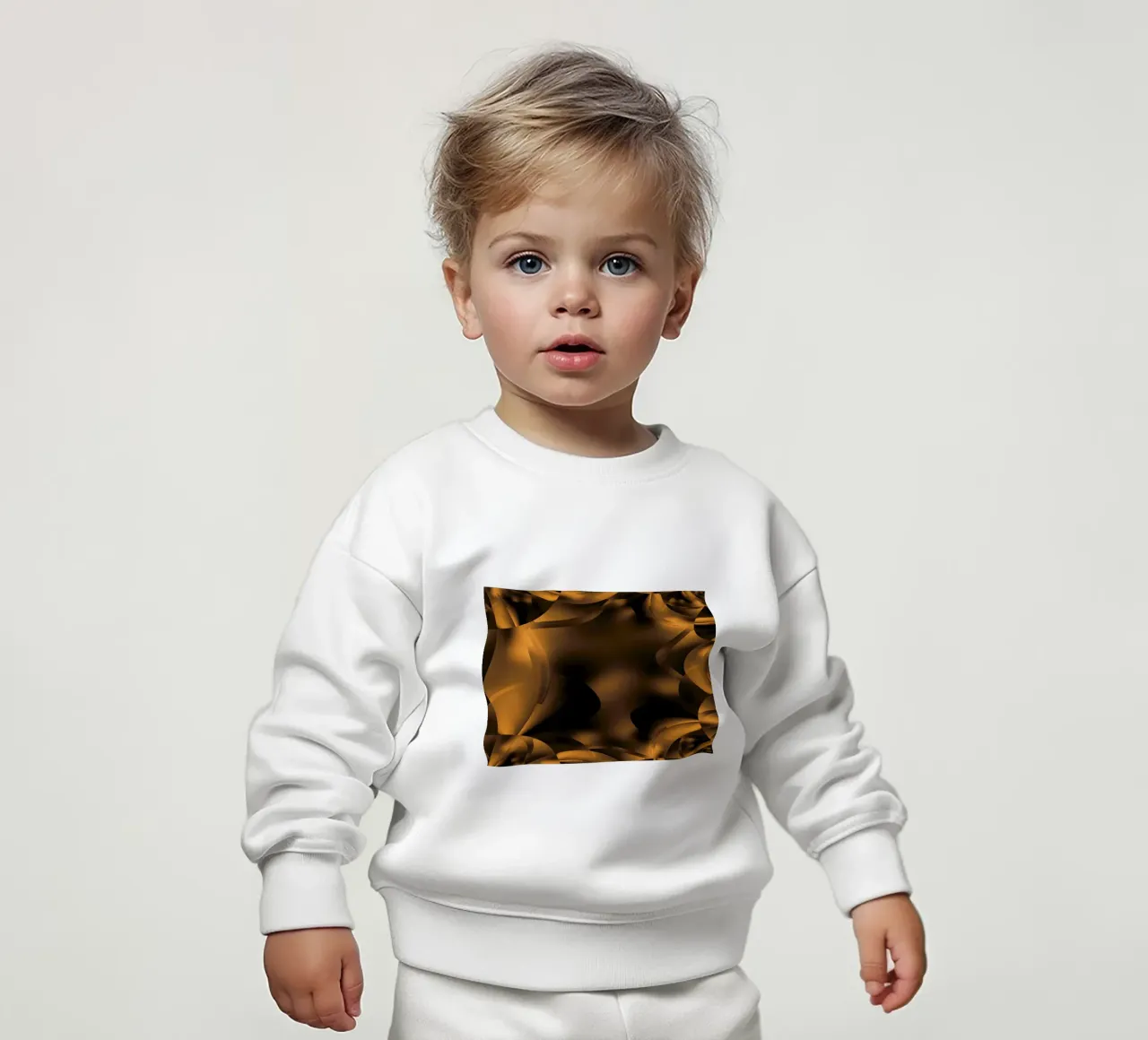 Modelli frattali dinamici astratti in marrone e nero felpa neonato da Something for you