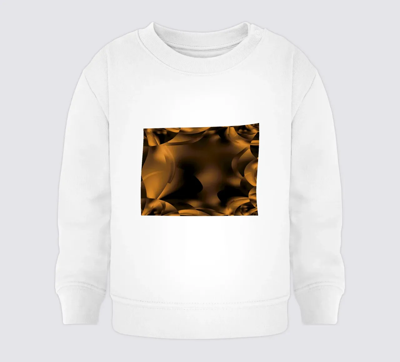 Modelli frattali dinamici astratti in marrone e nero felpa neonato da Something for you