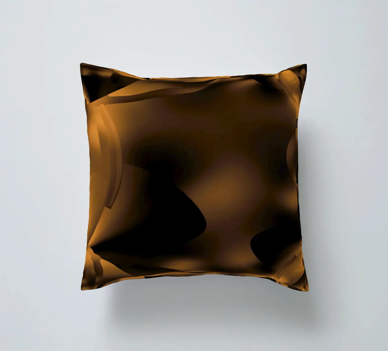 Modelli frattali dinamici astratti in marrone e nero cuscino da Something for you