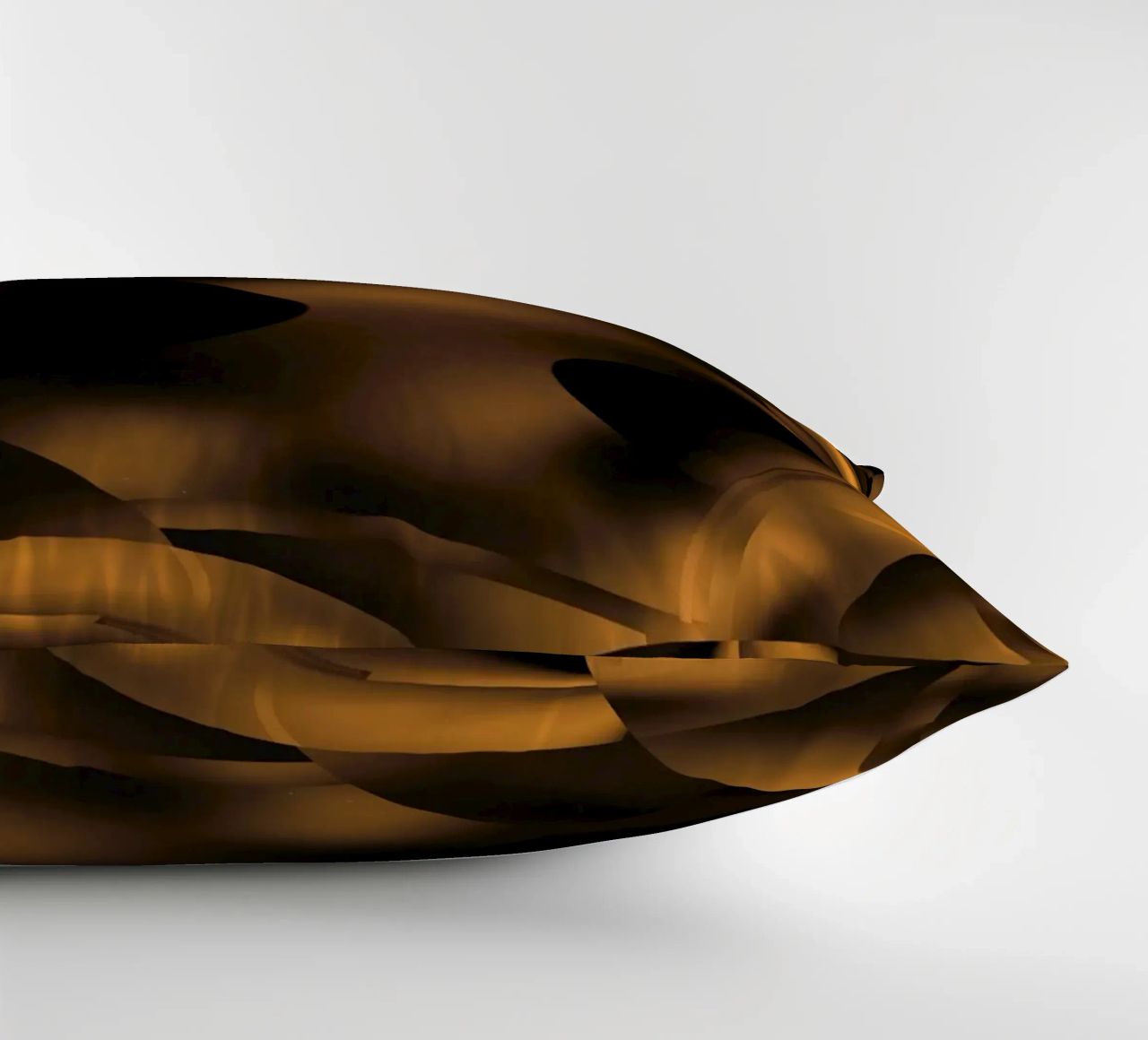 Abstracte dynamische fractale patronen in bruin en zwart kussen van Something for you