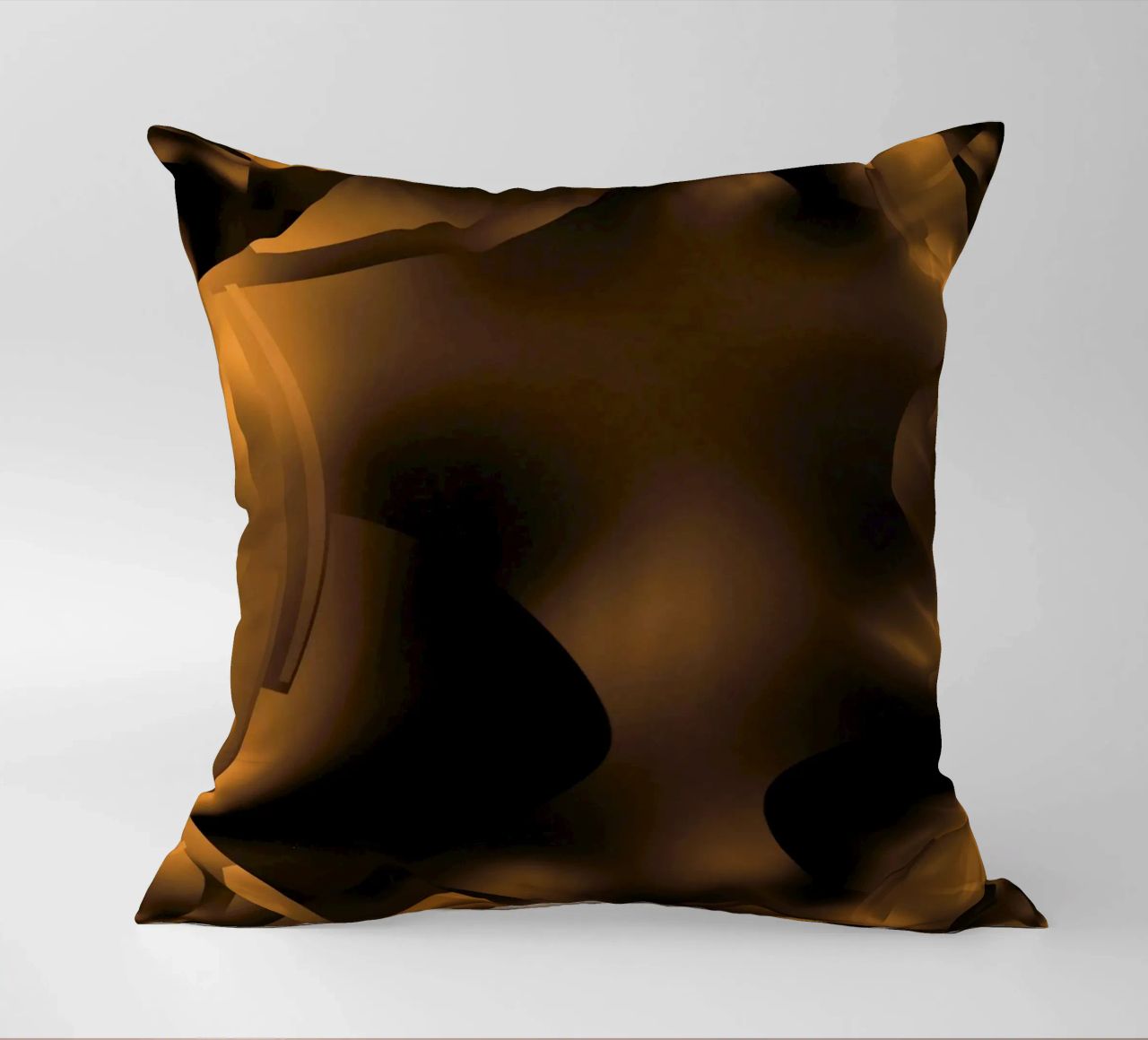 Abstracte dynamische fractale patronen in bruin en zwart kussen van Something for you