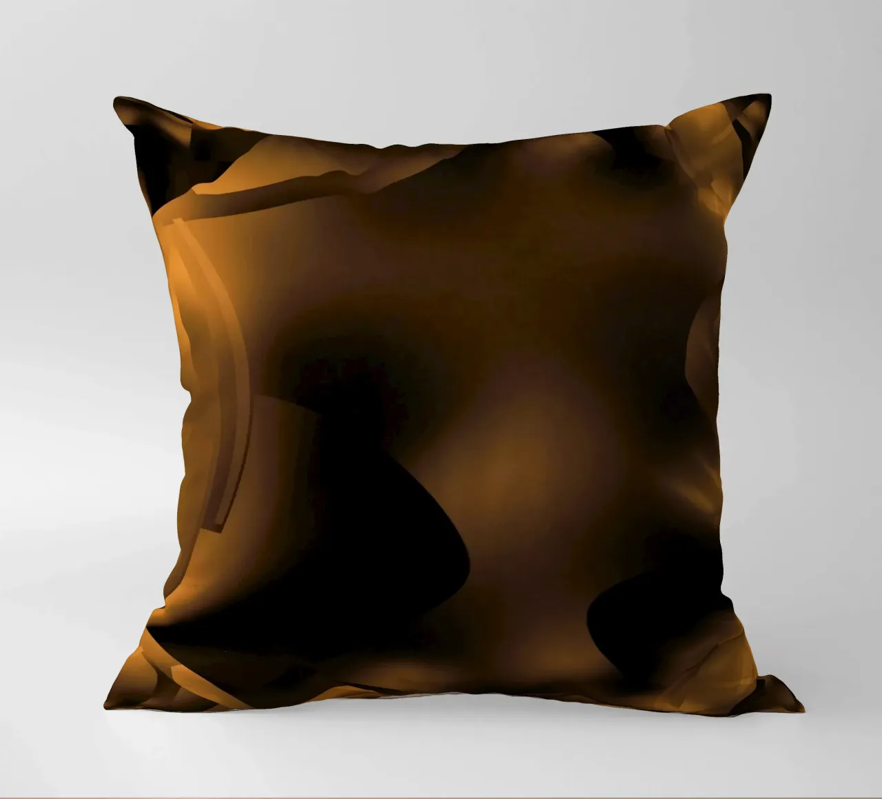 Motifs fractals dynamiques abstraits en brun et noir coussin de Something for you