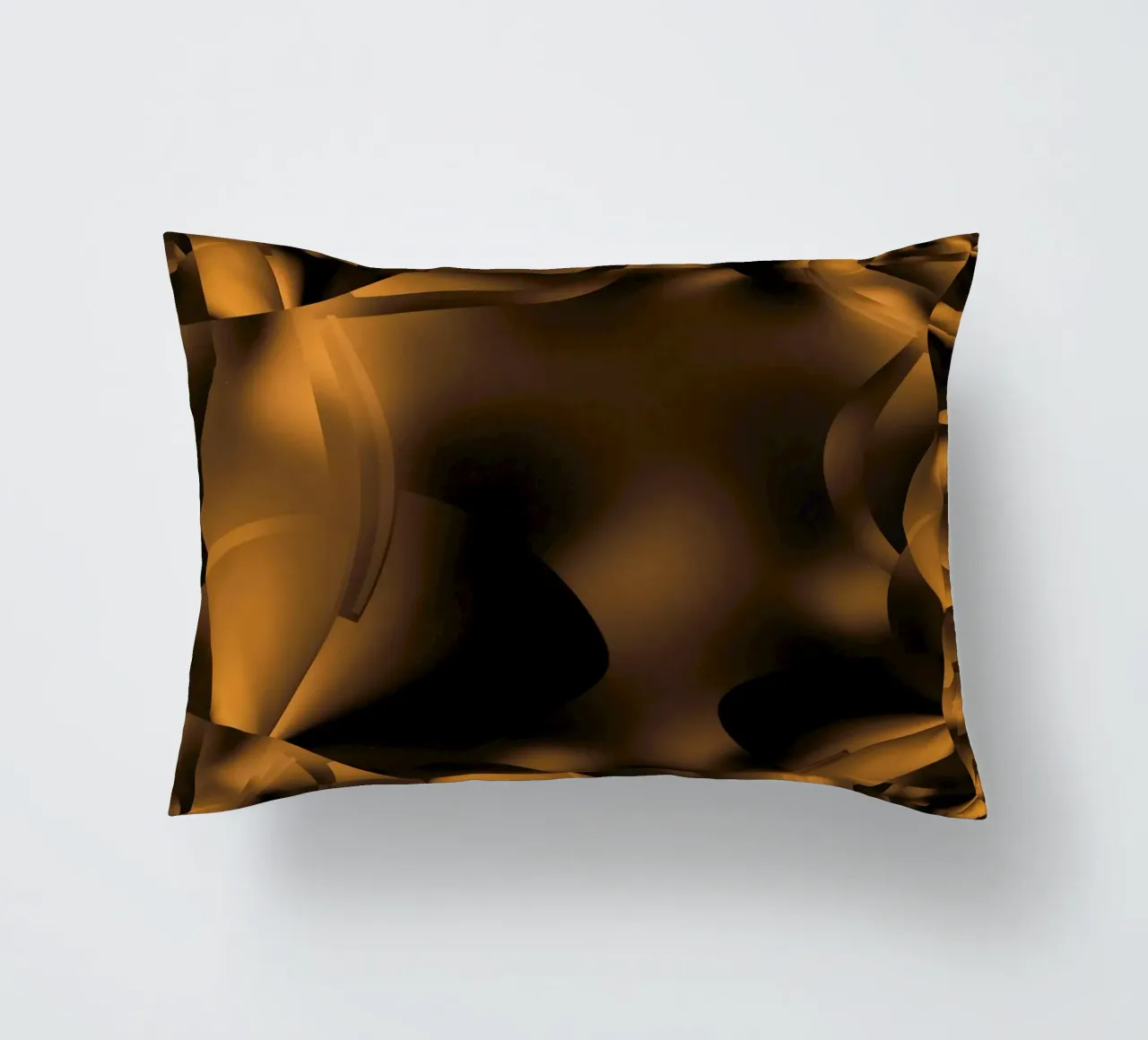 Modelli frattali dinamici astratti in marrone e nero cuscino da Something for you