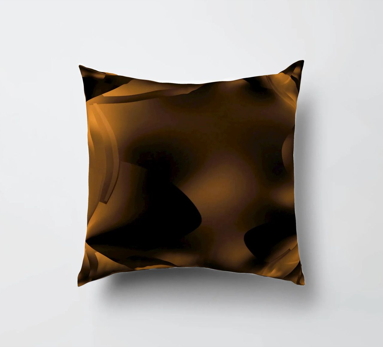 Abstracte dynamische fractale patronen in bruin en zwart kussen van Something for you