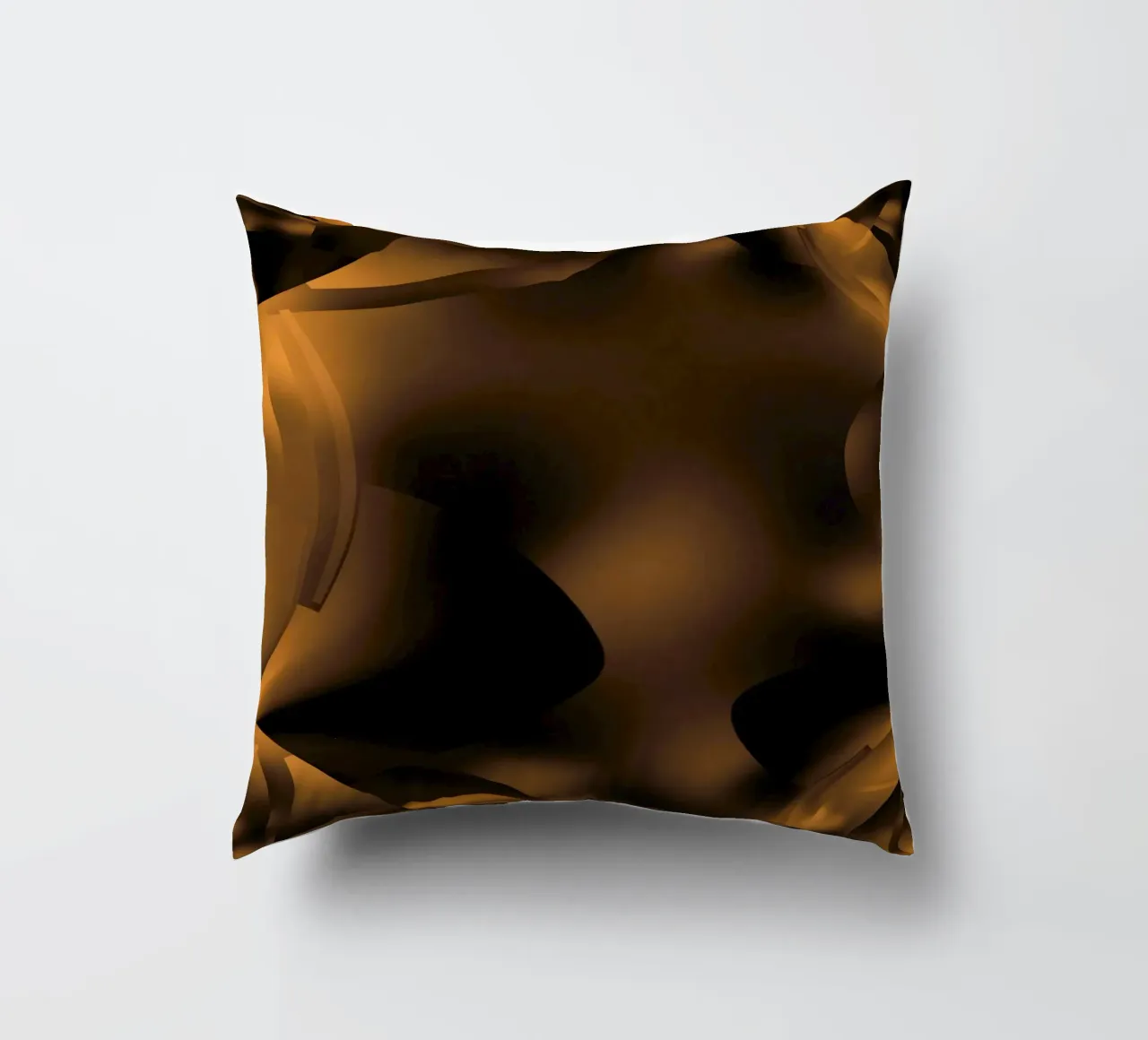 Modelli frattali dinamici astratti in marrone e nero cuscino da Something for you