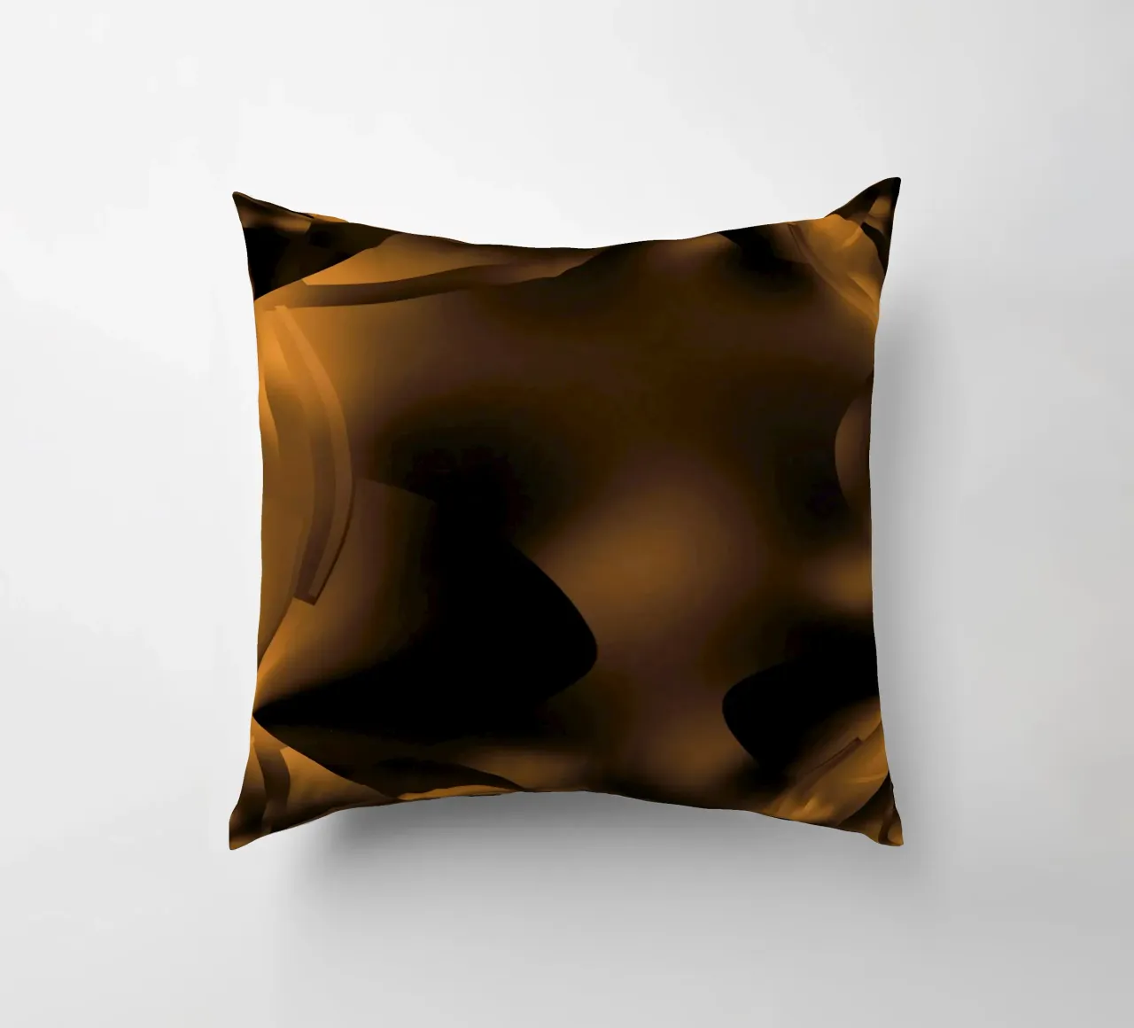 Modelli frattali dinamici astratti in marrone e nero cuscino da Something for you