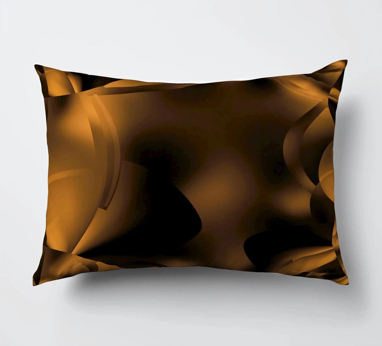 Abstracte dynamische fractale patronen in bruin en zwart kussen van Something for you