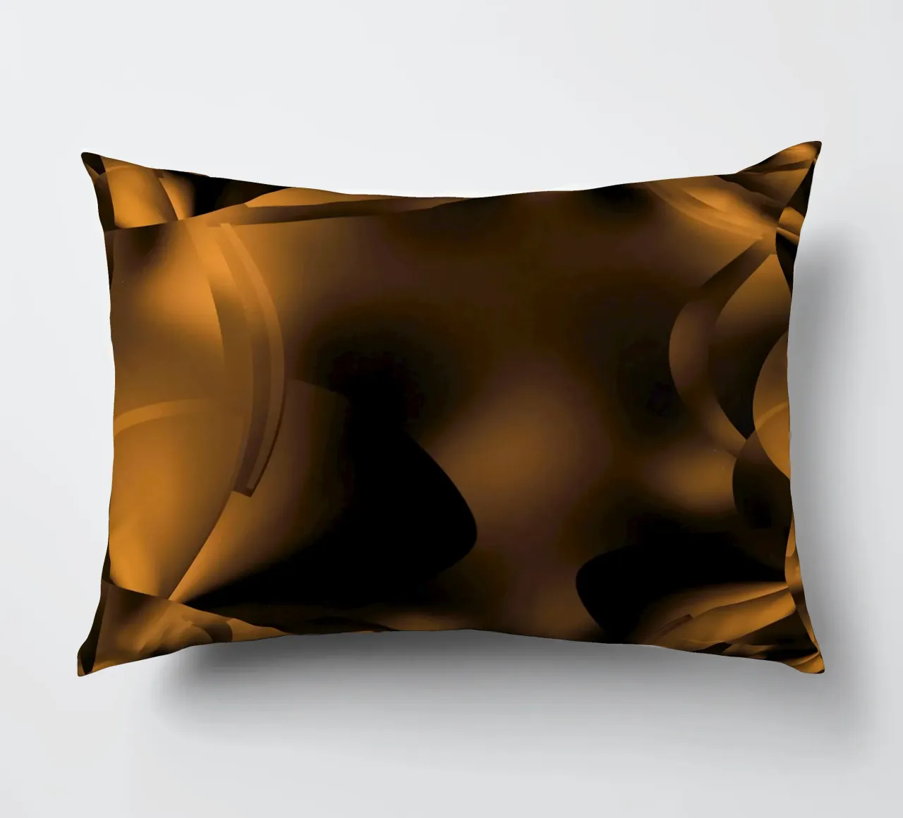 Modelli frattali dinamici astratti in marrone e nero cuscino da Something for you