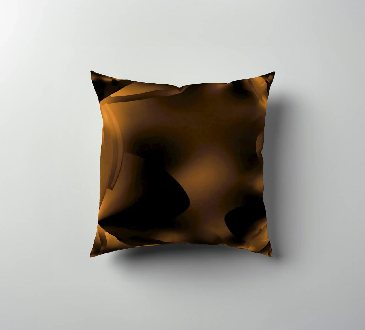 Abstracte dynamische fractale patronen in bruin en zwart kussen van Something for you