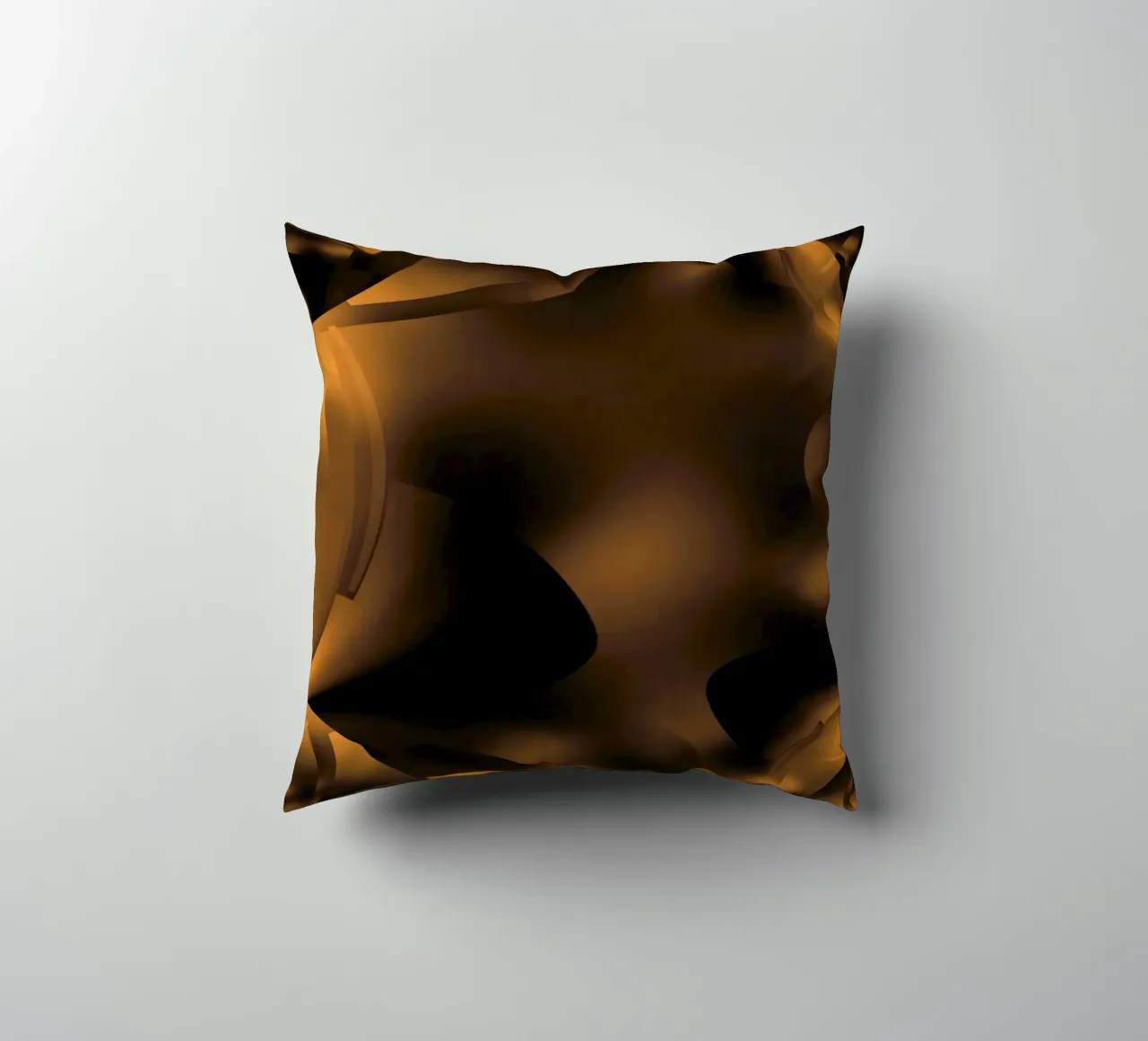 Motifs fractals dynamiques abstraits en brun et noir coussin de Something for you