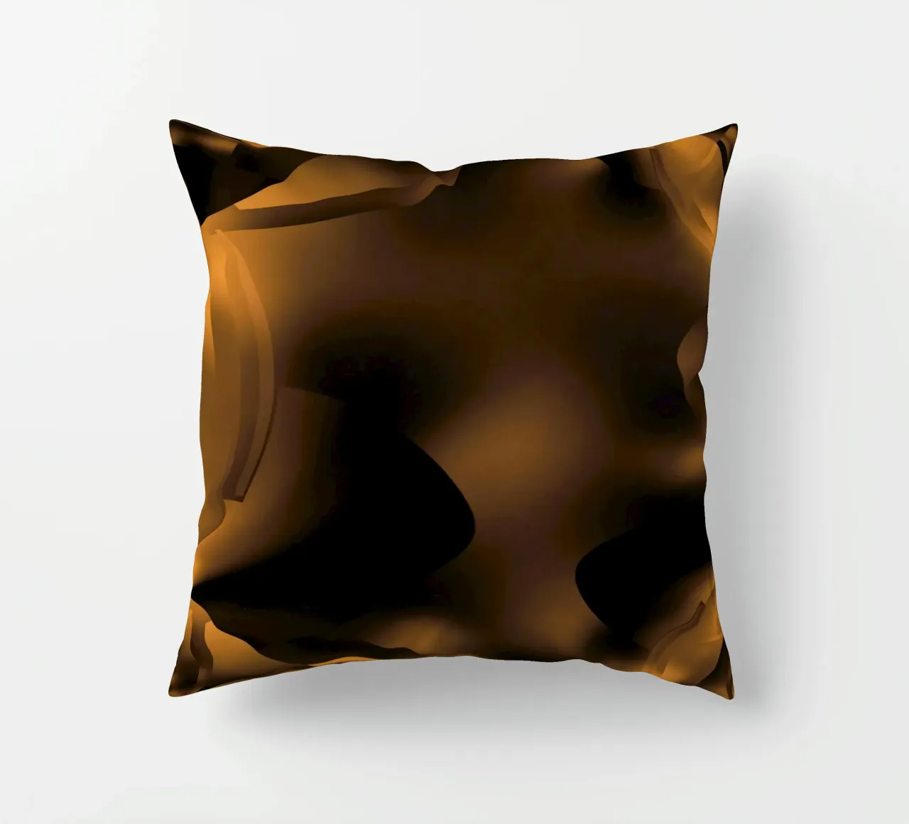 Modelli frattali dinamici astratti in marrone e nero cuscino da Something for you