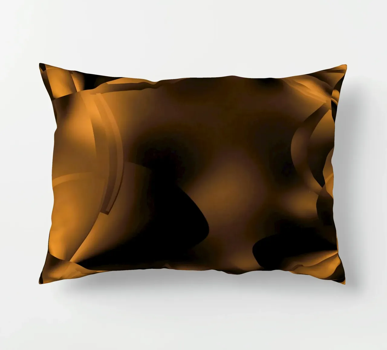 Modelli frattali dinamici astratti in marrone e nero cuscino da Something for you