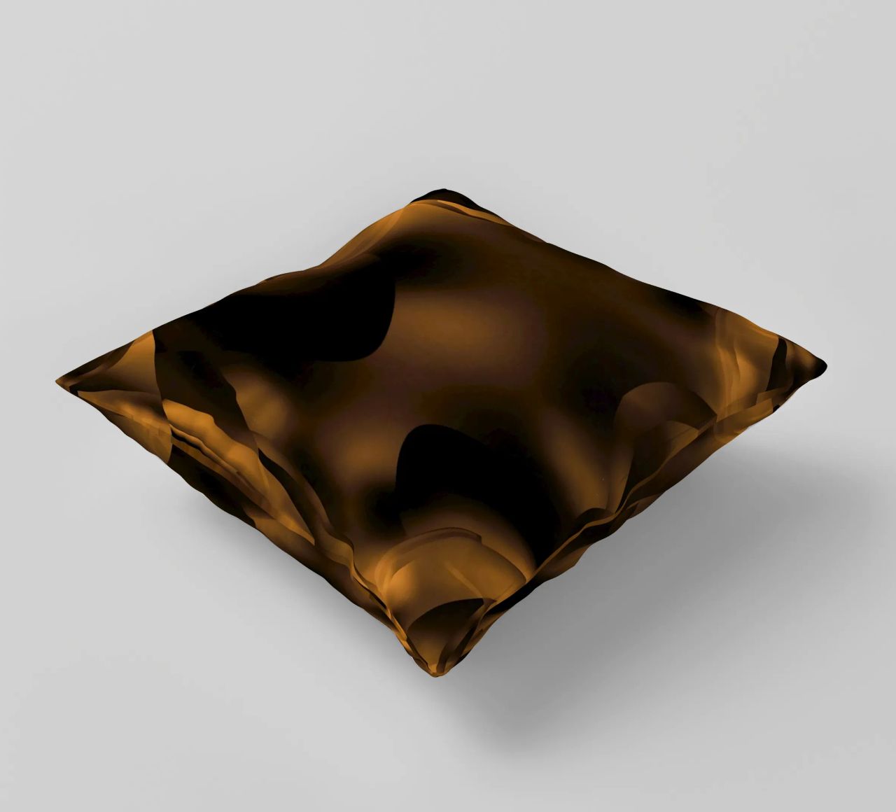 Abstracte dynamische fractale patronen in bruin en zwart kussen van Something for you
