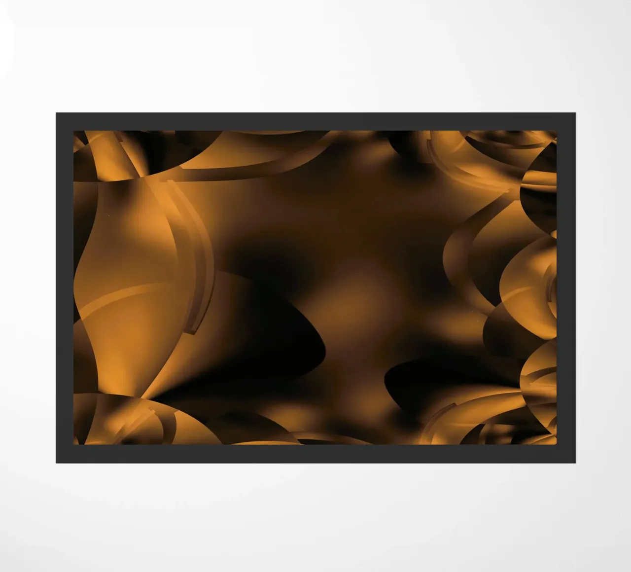 Motifs fractals dynamiques abstraits en brun et noir paillasson de Something for you