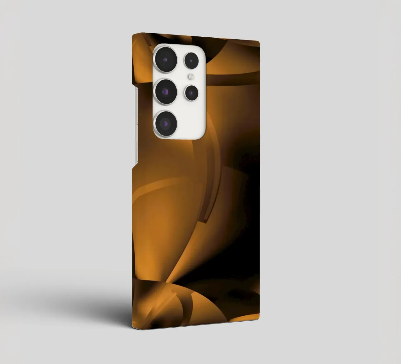 Abstract dynamic fractal patterns in brown and black samsung phone case by Something for you