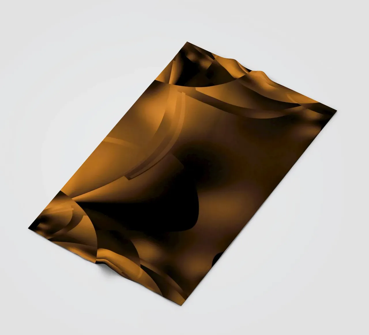 Abstract dynamic fractal patterns in brown and black fleece blanket by Something for you