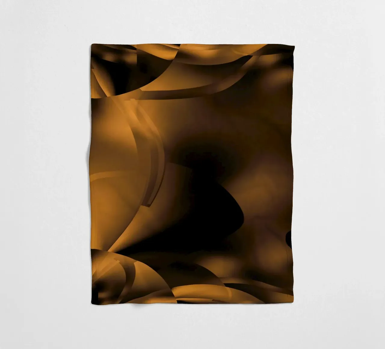 Abstract dynamic fractal patterns in brown and black fleece blanket by Something for you